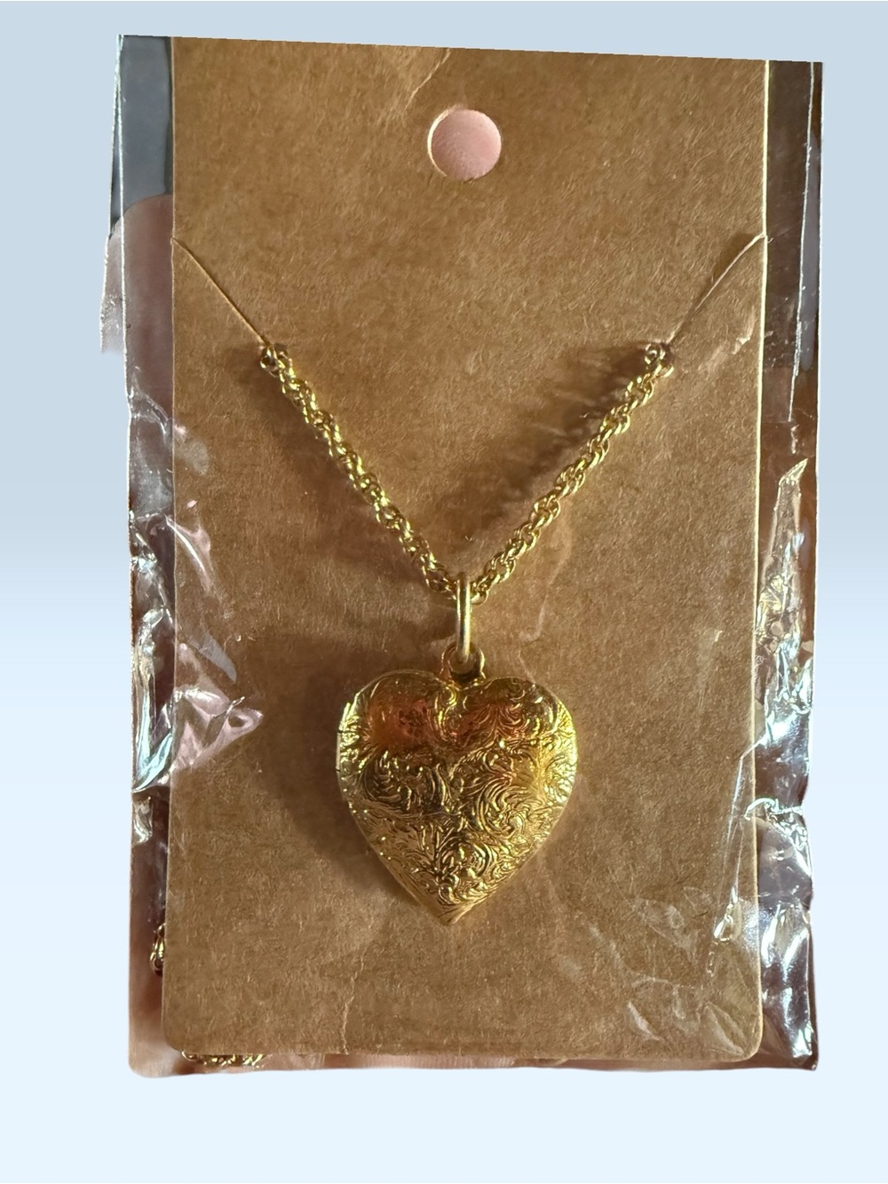 Gold tone Heart Pendant Necklace - Elegant Women's Jewelry